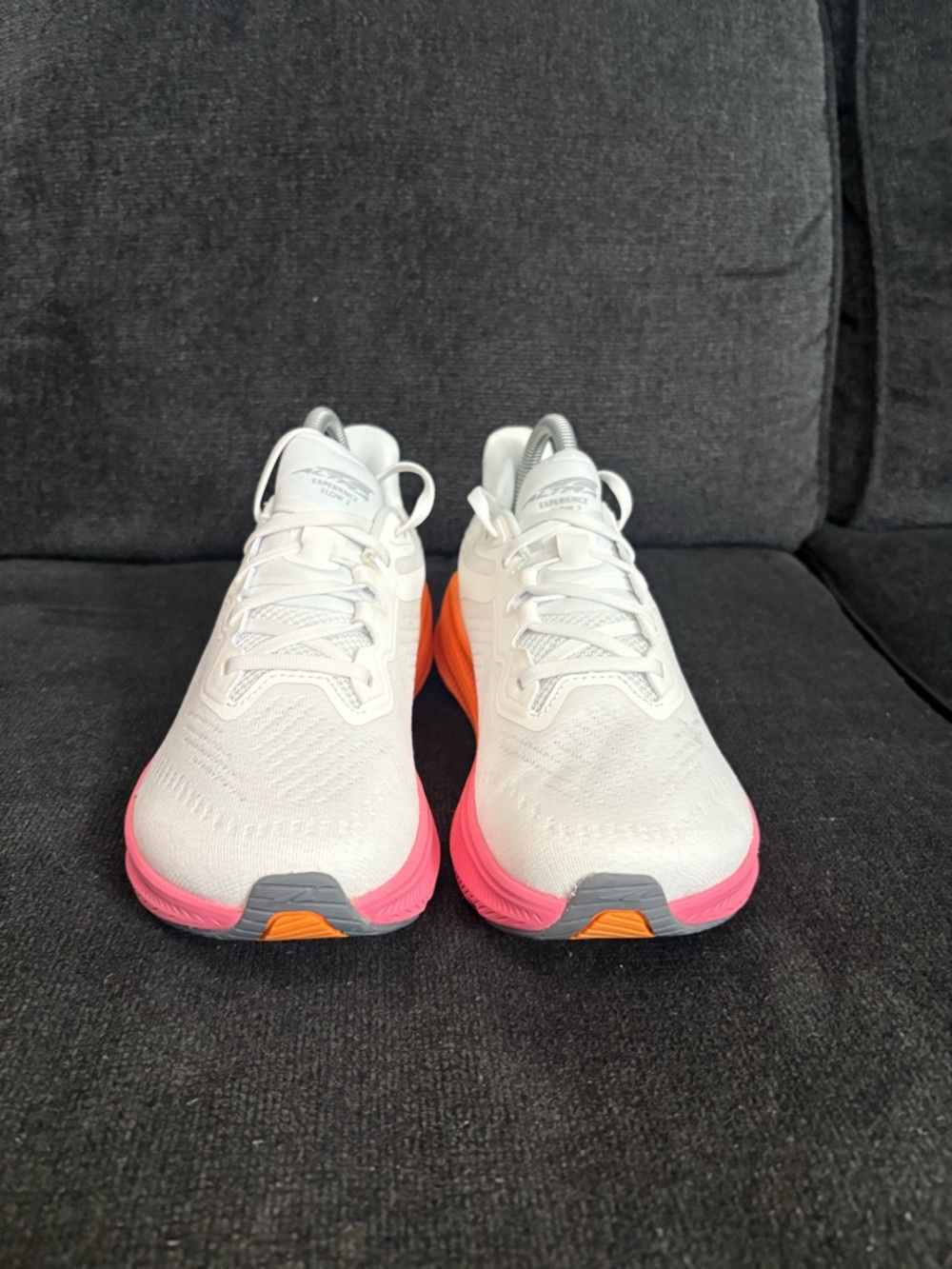 Altra White Orange Pink Women's Mesh Low Top Lace Up Sneakers ALOA85RF size 8 - Picture 2 of 8